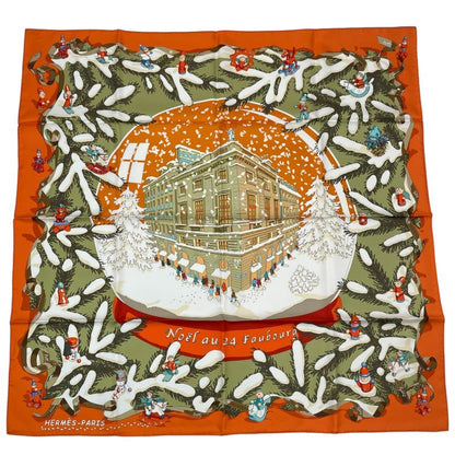 Hermes Scarf Silk Carre 90 Noel Au 24 Faubourg Christmas