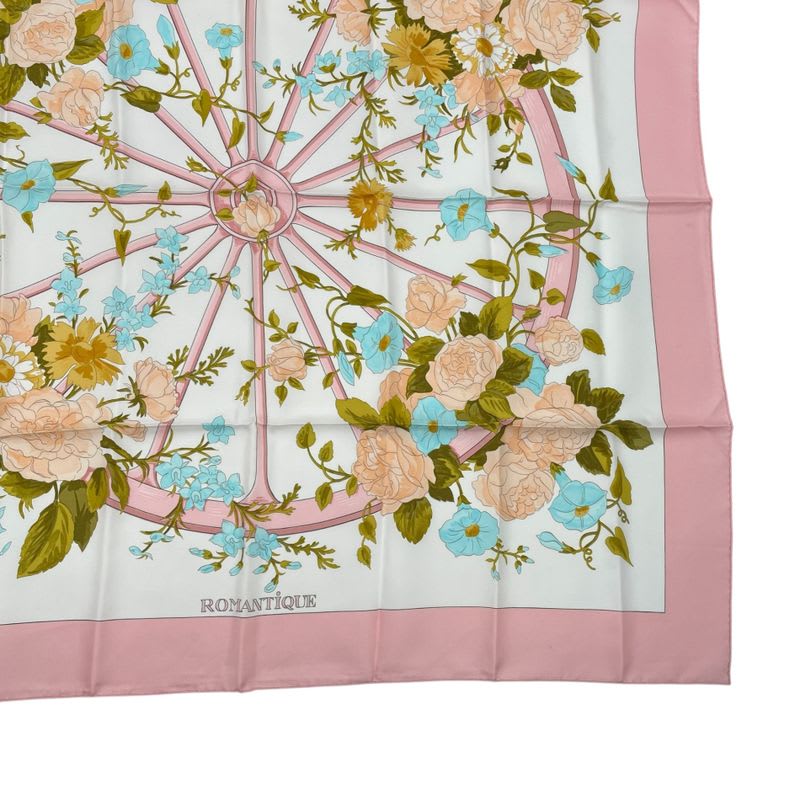 Hermes Scarf Silk Carre 90 Romantique Romantic Pink