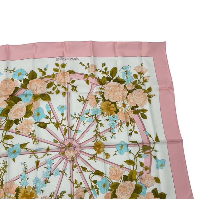 Hermes Scarf Silk Carre 90 Romantique Romantic Pink