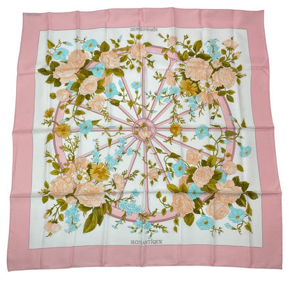 Hermes Scarf Silk Carre 90 Romantique Romantic Pink
