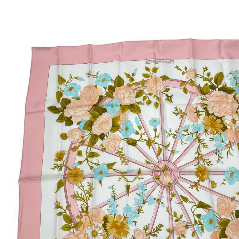 Hermes Scarf Silk Carre 90 Romantique Romantic Pink