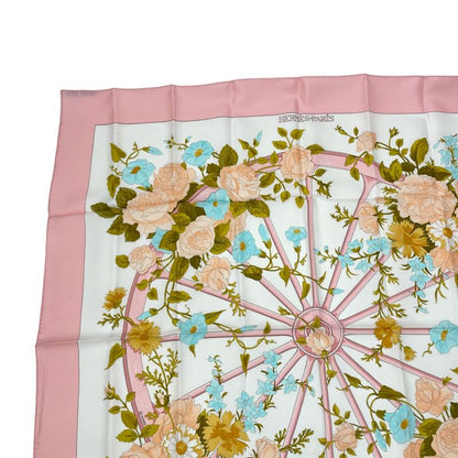 Hermes Scarf Silk Carre 90 Romantique Romantic Pink