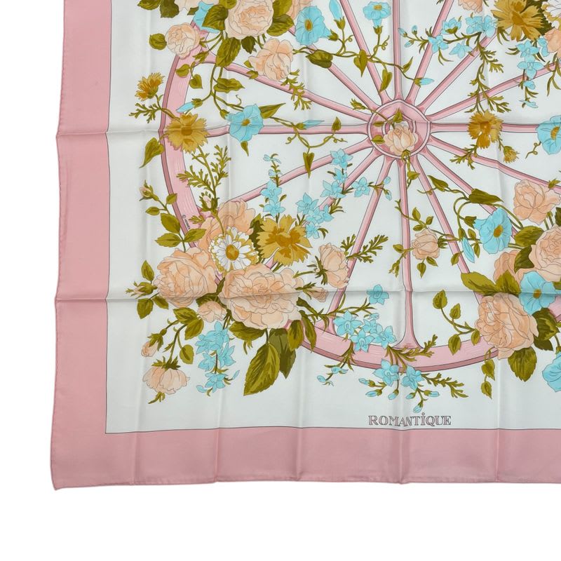 Hermes Scarf Silk Carre 90 Romantique Romantic Pink