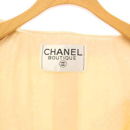 Chanel Coco Mark Shawl Collar Other Jackets Ivory Care Tag None