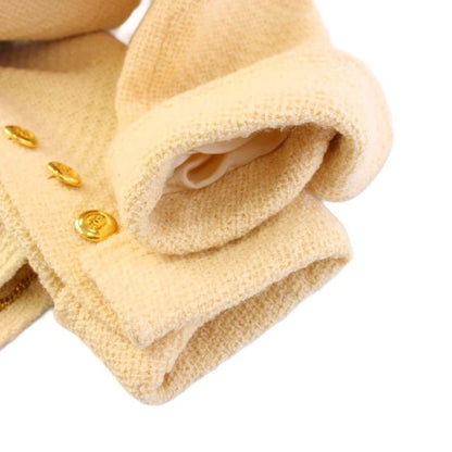 Chanel Coco Mark Shawl Collar Other Jackets Ivory Care Tag None