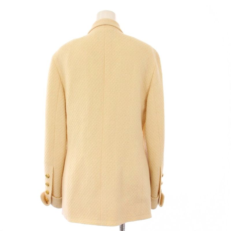 Chanel Coco Mark Shawl Collar Other Jackets Ivory Care Tag None