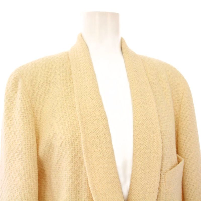 Chanel Coco Mark Shawl Collar Other Jackets Ivory Care Tag None