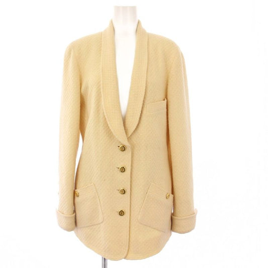Chanel Coco Mark Shawl Collar Other Jackets Ivory Care Tag None