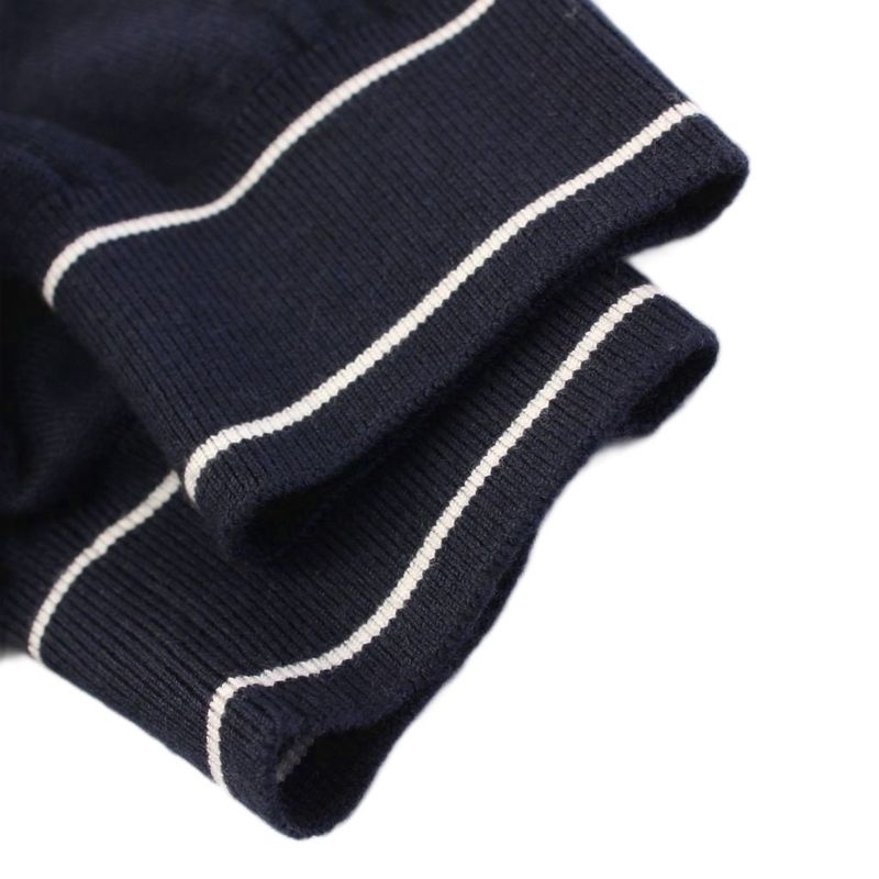 Hermes 25ss Chaine D'ancre Knit Cardigan Short Sleeve Cashmere Silk 38 Navy