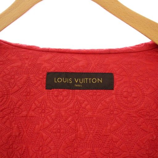 Louis Vuitton 2way Monogram Reversible Jacket Hoodie Outerwear 40 Red Rw102w