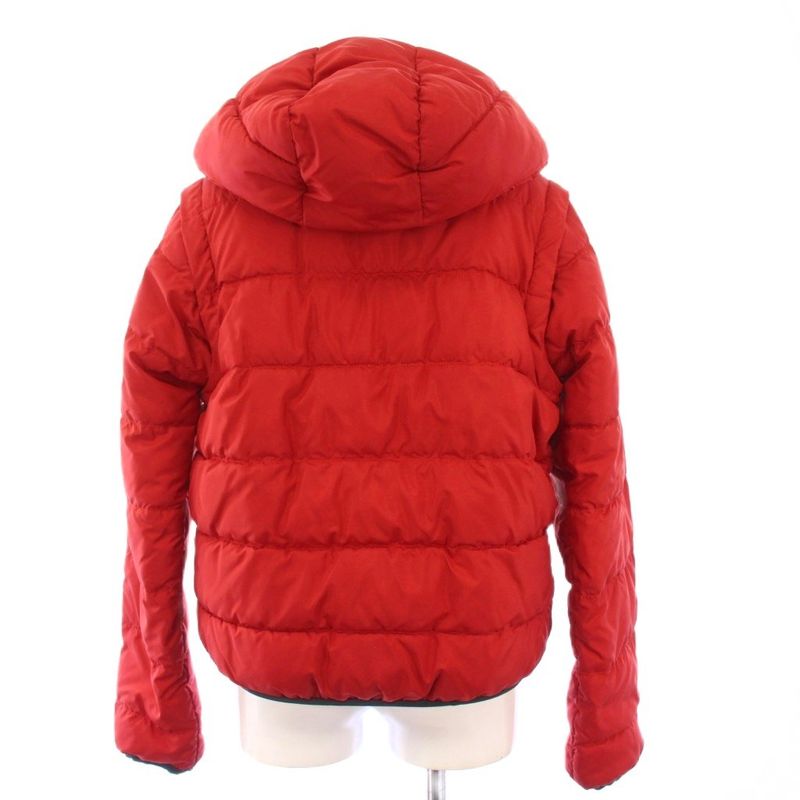 Louis Vuitton 2way Monogram Reversible Jacket Hoodie Outerwear 40 Red Rw102w