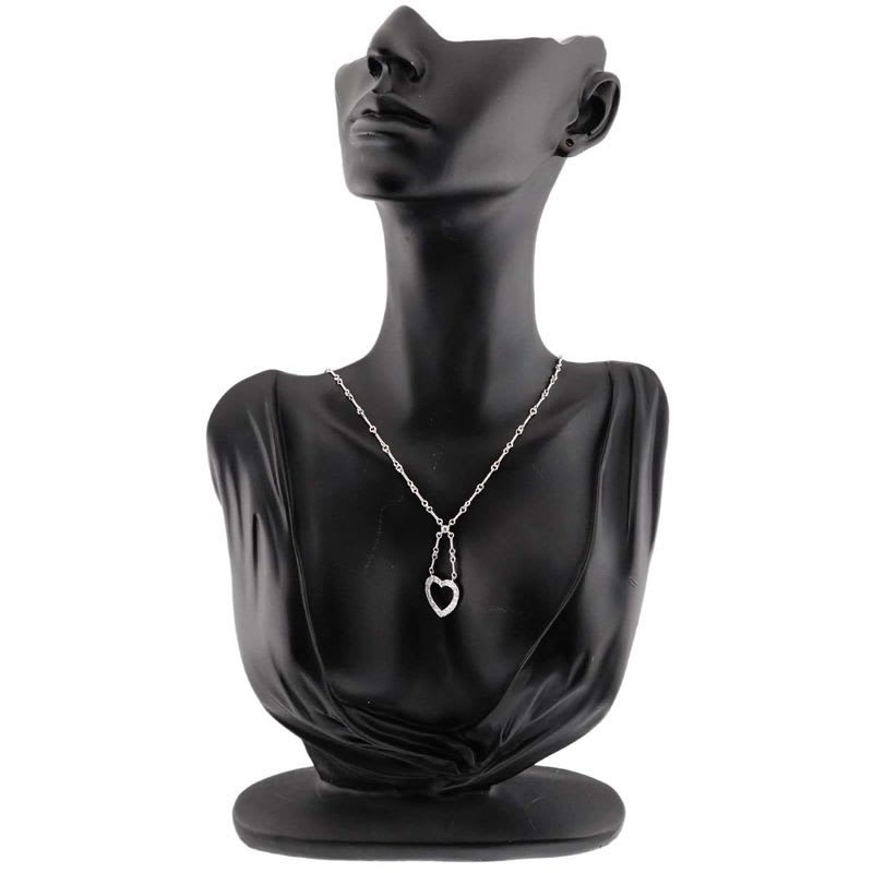 Tiffany & Co Heart Diamond Necklace 40 cm Pt