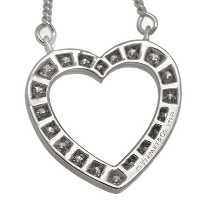 Tiffany & Co Heart Diamond Necklace 40 cm Pt