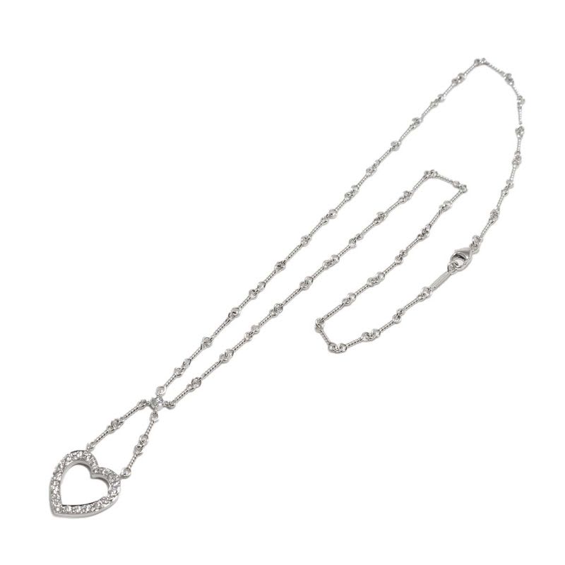 Tiffany & Co Heart Diamond Necklace 40 cm Pt