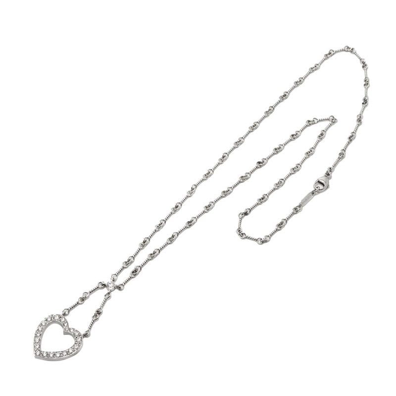 Tiffany & Co Heart Diamond Necklace 40 cm Pt
