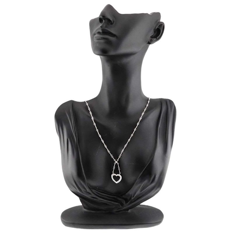 Tiffany & Co Heart Diamond Necklace 40 cm Pt