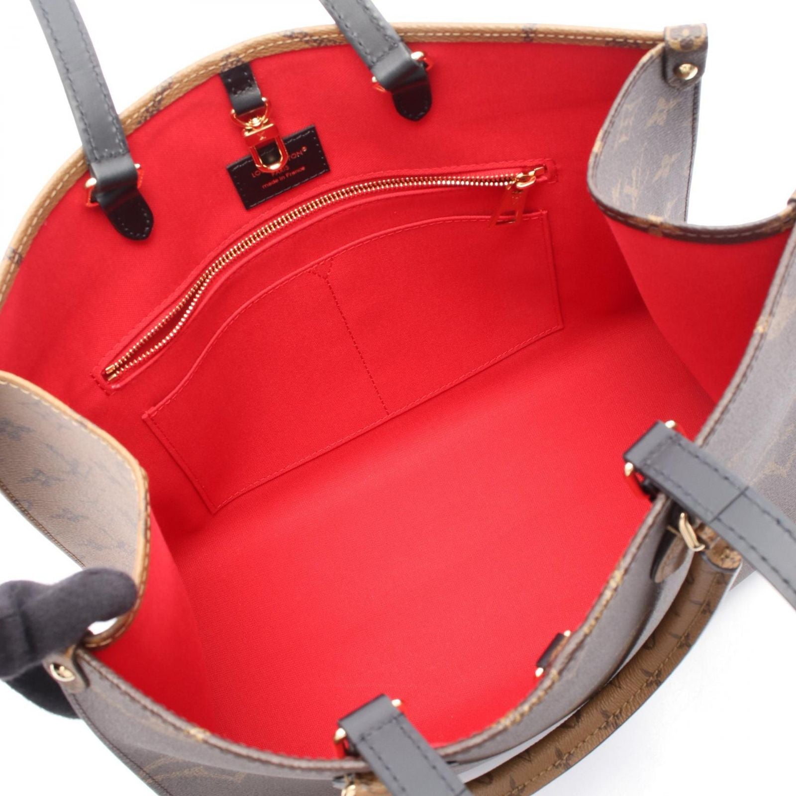 Louis Vuitton Tote Bag on the Go MM M45321 PVC Coated Canvas Leather on the Go