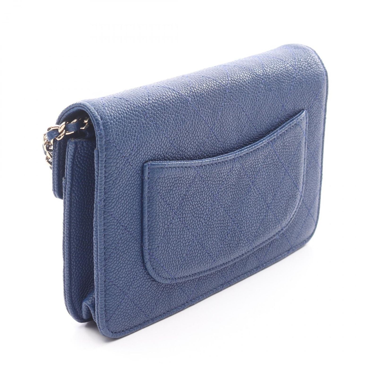 Chanel Shoulder Bag Matelasse Half Coco Blue Leather Calf (Cowhide) Matelasse