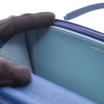 Chanel Shoulder Bag Matelasse Half Coco Blue Leather Calf (Cowhide) Matelasse