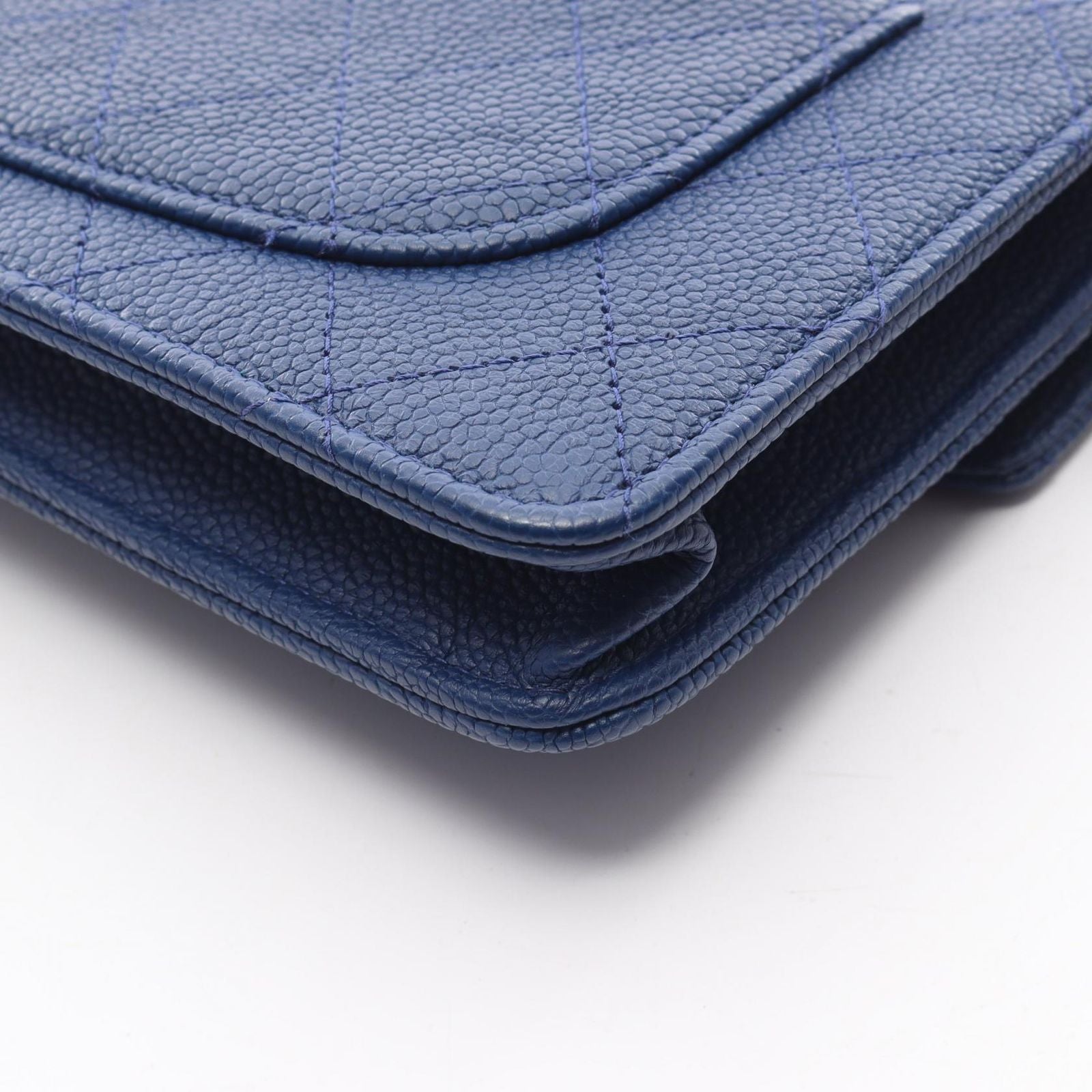 Chanel Shoulder Bag Matelasse Half Coco Blue Leather Calf (Cowhide) Matelasse