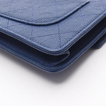 Chanel Shoulder Bag Matelasse Half Coco Blue Leather Calf (Cowhide) Matelasse