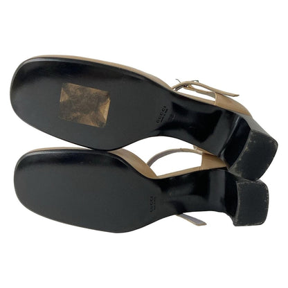 Gucci Pumps 8 B Women's Beige Leather