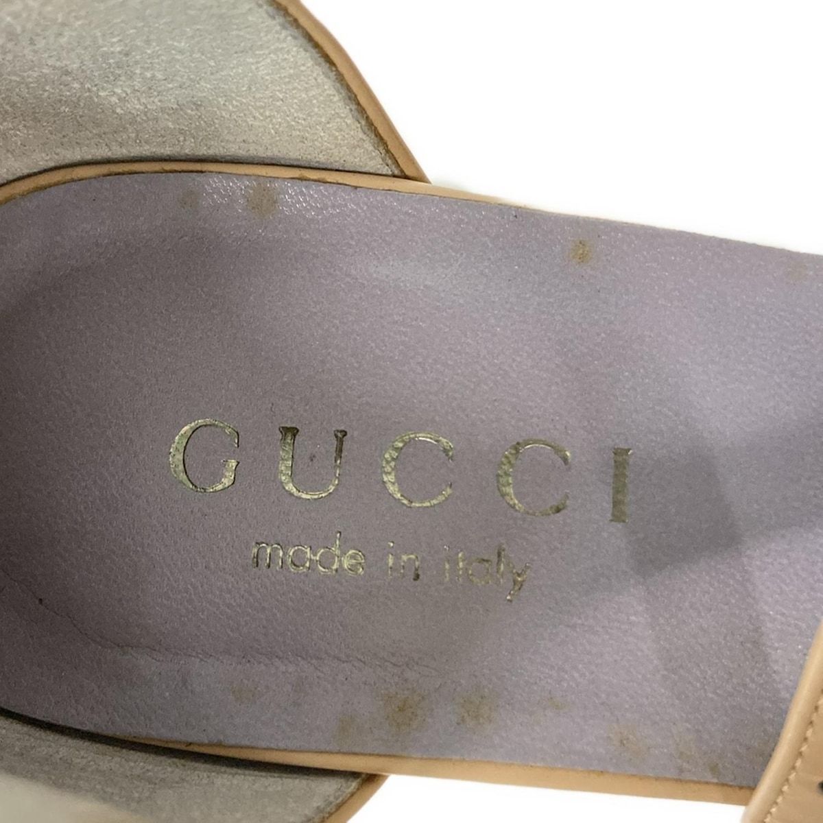 Gucci Pumps 8 B Women's Beige Leather