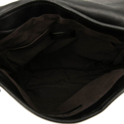 Fendi Zucca Messenger Bag Crossbody Shoulder 7va215 Black Leather Suede Men's