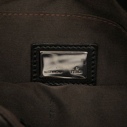 Fendi Zucca Messenger Bag Crossbody Shoulder 7va215 Black Leather Suede Men's