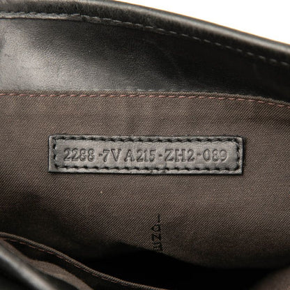 Fendi Zucca Messenger Bag Crossbody Shoulder 7va215 Black Leather Suede Men's