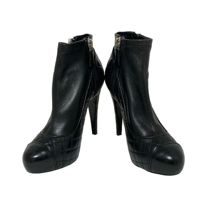Chanel Short Boots 36 1/2c Women's - Black Lambskin
