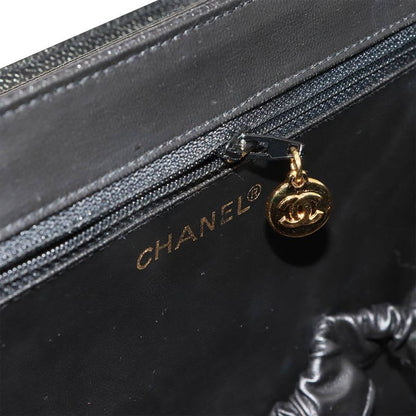 Chanel Caviar Leather Vanity 2-Way Hand Shoulder Bag Black Vintage