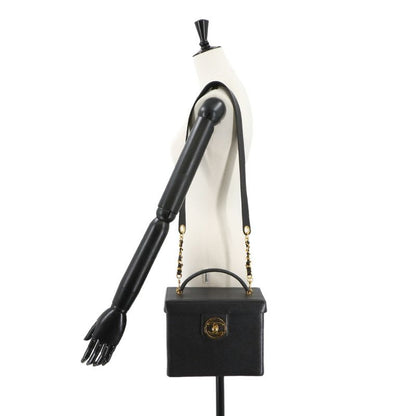 Chanel Caviar Leather Vanity 2-Way Hand Shoulder Bag Black Vintage