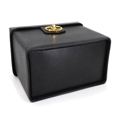 Chanel Caviar Leather Vanity 2-Way Hand Shoulder Bag Black Vintage