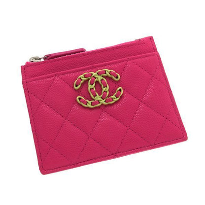 Chanel 19 Caviar Matelasse Card Case
