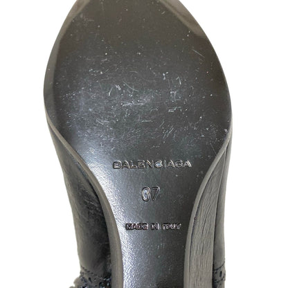 Balenciaga Short Boots 37 Women's - Black Wedge Sole Leather