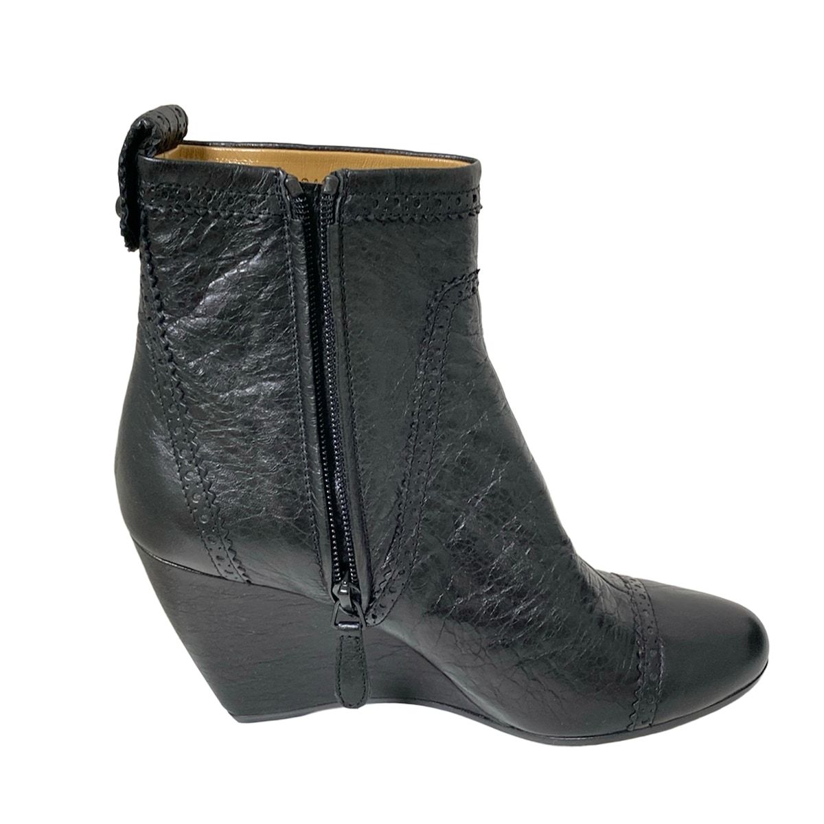 Balenciaga Short Boots 37 Women's - Black Wedge Sole Leather