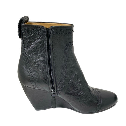 Balenciaga Short Boots 37 Women's - Black Wedge Sole Leather
