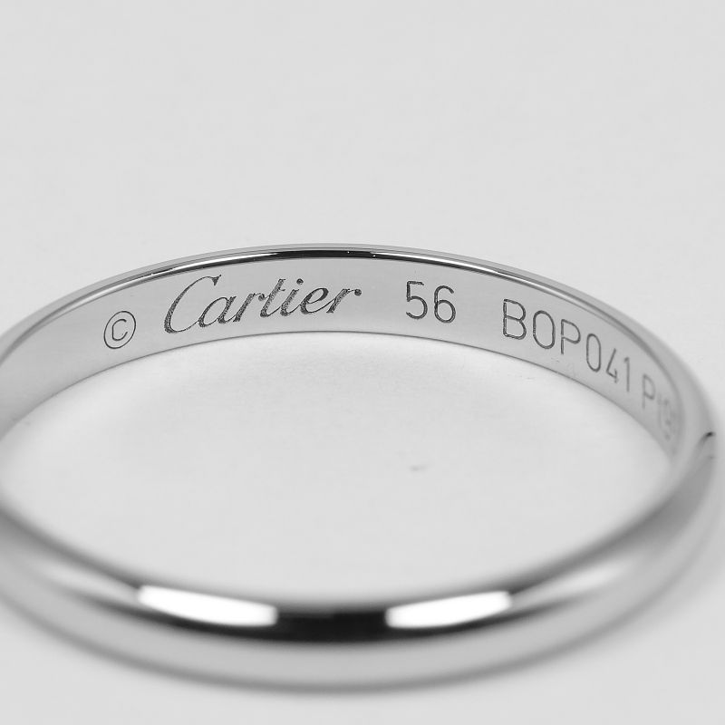 Cartier 1895 Wedding 2.5mm (0.10in) Model Pt950platinum No 15.5 Men's 3.1g Ring