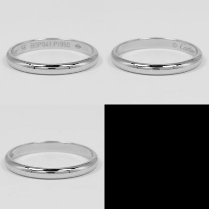 Cartier 1895 Wedding 2.5mm (0.10in) Model Pt950platinum No 15.5 Men's 3.1g Ring