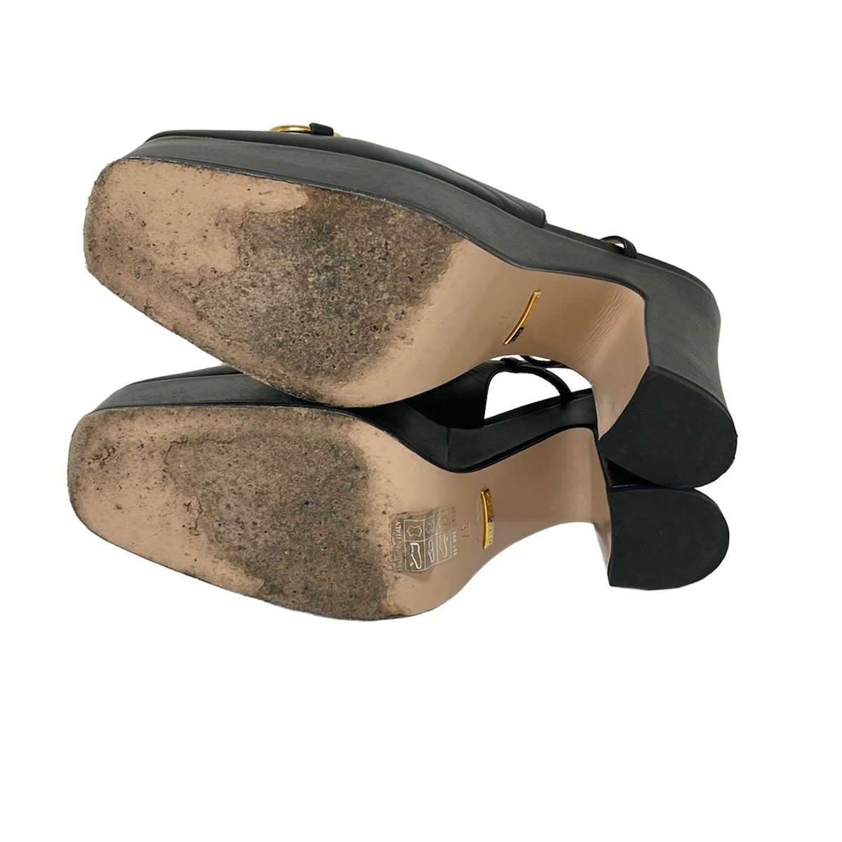 Gucci Sandals 37 Women's - Black Horsebit Leather