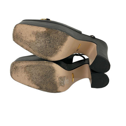 Gucci Sandals 37 Women's - Black Horsebit Leather