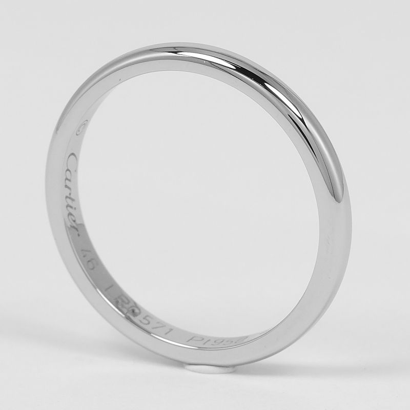 Cartier 1895 Wedding Pt950platinum No 6 Women's 2.2g Ring ・ring