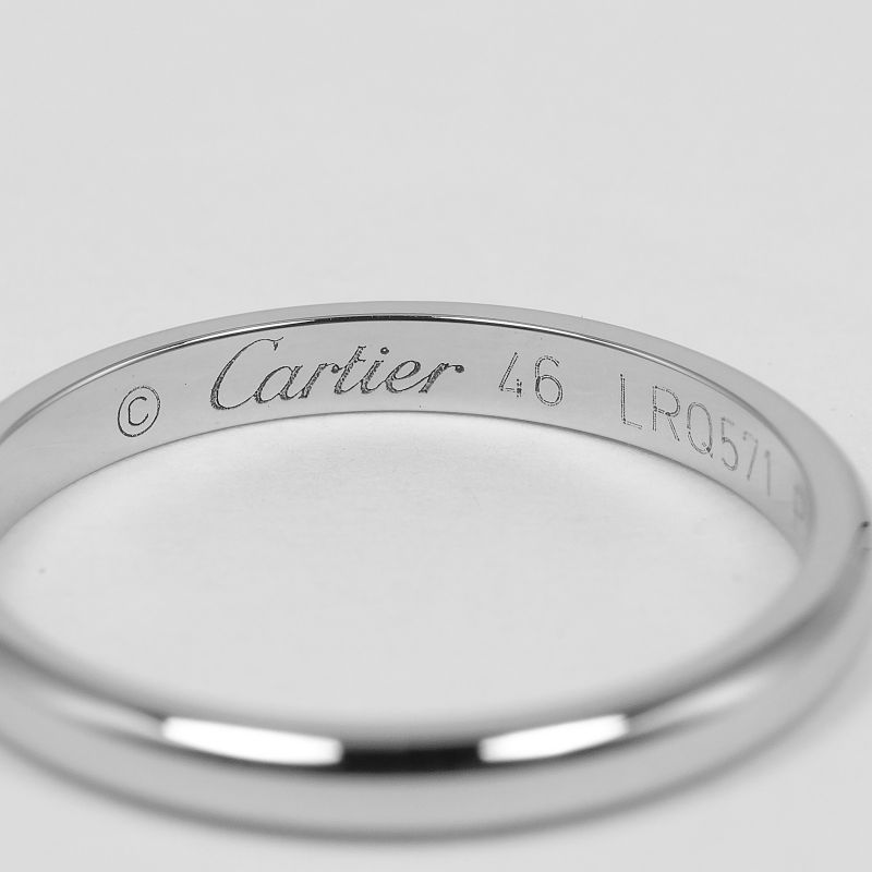 Cartier 1895 Wedding Pt950platinum No 6 Women's 2.2g Ring ・ring