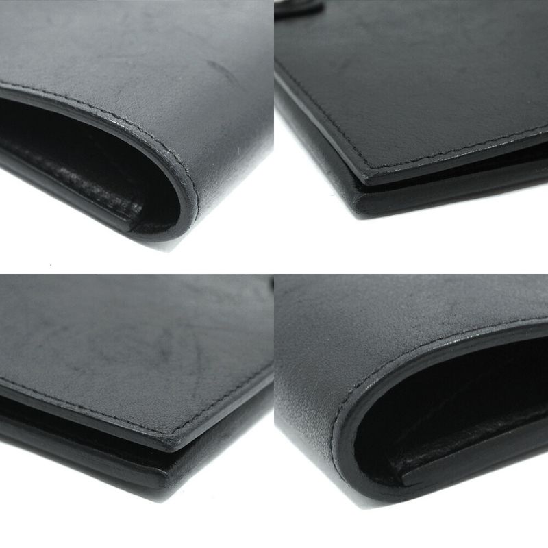Hermes H085246ck89 Tutanman Wallet Black Silver-hardware B Engraved