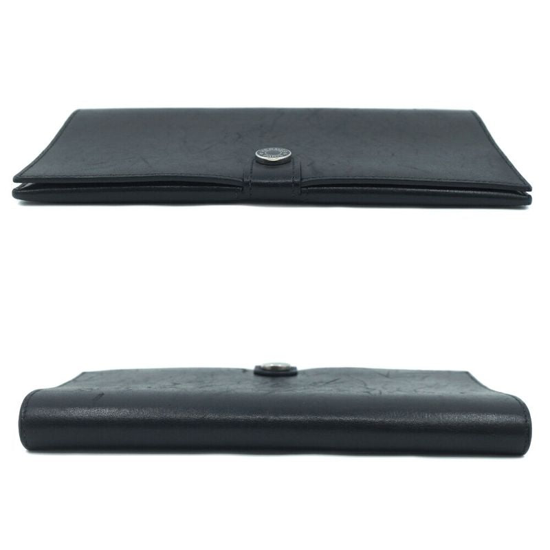 Hermes H085246ck89 Tutanman Wallet Black Silver-hardware B Engraved