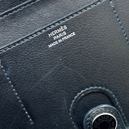 Hermes H085246ck89 Tutanman Wallet Black Silver-hardware B Engraved