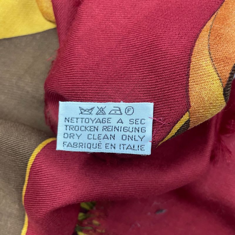 Cartier Scarf 140 X140 cm Large Wool Floral Accessory Pattern Multicolor