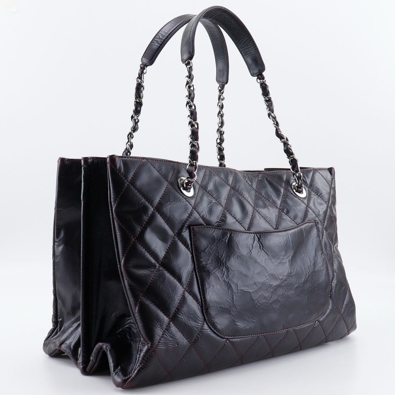 Chanel Grand Shopping Tote XL Matelasse Chain Tote Wrinkled A66865 Patent