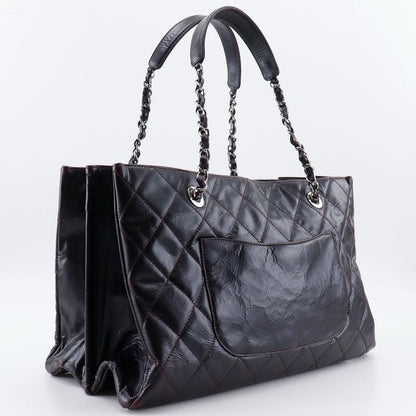 Chanel Grand Shopping Tote XL Matelasse Chain Tote Wrinkled A66865 Patent